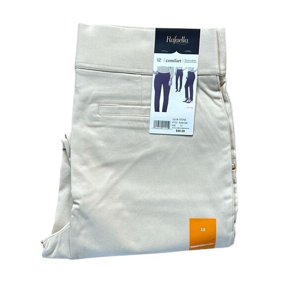 NEW Rafaella Light Tan Comfort Pants - Picture 1 of 7